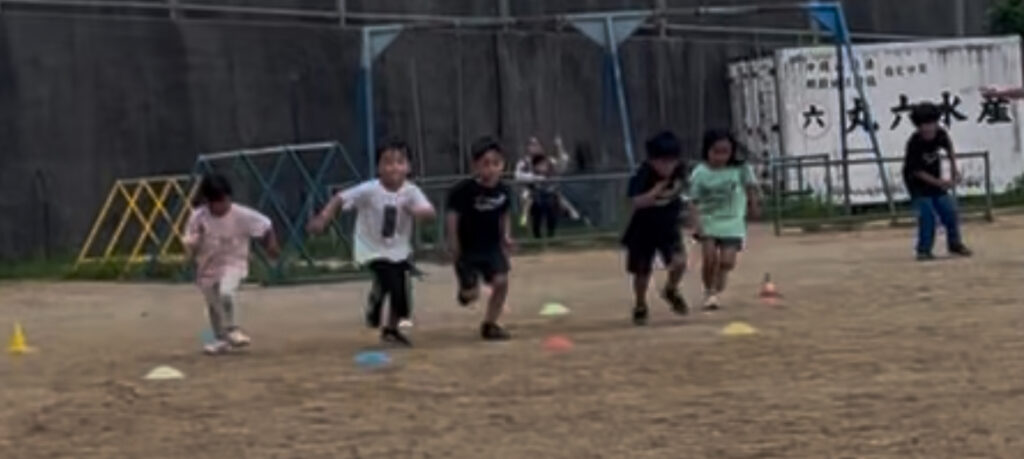 浦添市前田小学校運動場Sprintジム練習